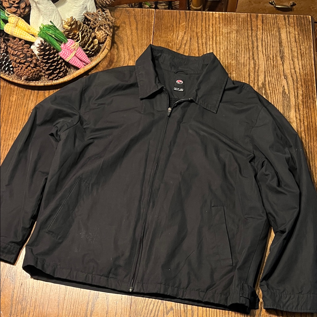 Vtg Tiger Woods Nike Vintage Alpha Logo Black Zip Jacket